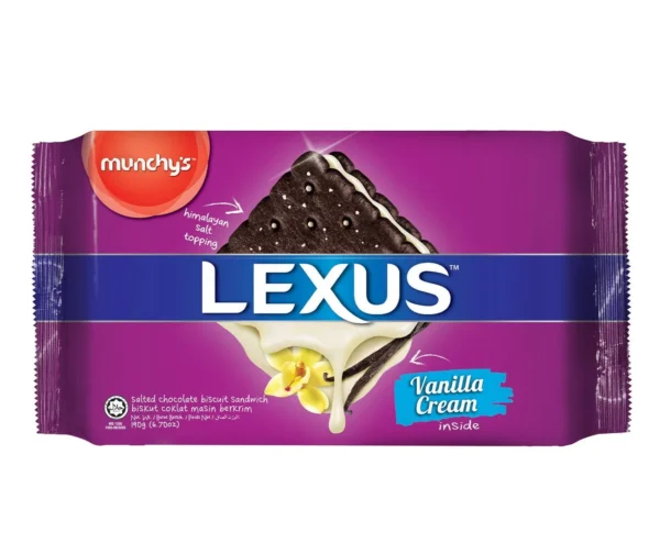 MUNCHYS LEXUS SANDWICH VANILLA CREAM 190G