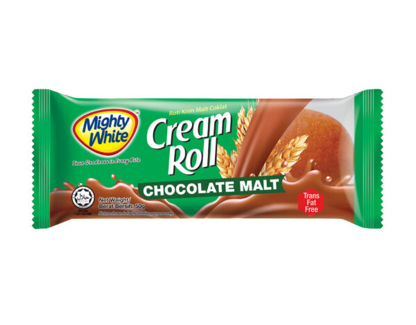CHOCLATE MALT MIGHTY WHITE CREAM ROLL CHOCOLATE MALT 50G