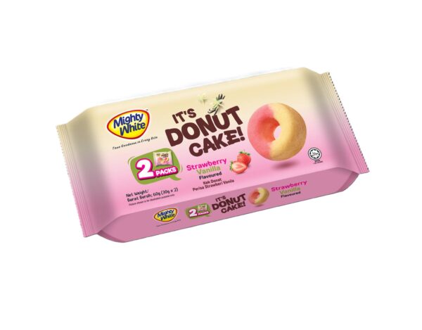 DONUT CAKE MIGHTY WHITE IT’S DONUT CAKE STRAWBERRY VANILLA 60G
