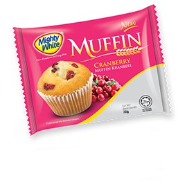 MIGHTY WHITE MUFFIN CRANBERRY 70G