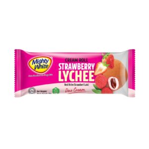 STRAWBERY ROTI MIGHTY WHITE CREAM ROLL STRAWBERRY LYCHEE 50G